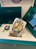 Rolex  Datejust 41mm 126333 Champagne Index Jubilee Steel and Yellow Gold Mens Watch - Image 8
