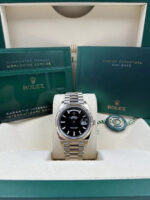 Rolex  Day-Date President 40mm White Gold Black Diamond Baguette Dial - 228239 - Image 9