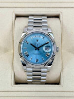 Rolex  Day-Date President 40mm Platinum Ice Blue Roman Dial - 228236 - Image 2