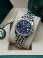 Rolex  Datejust 36mm 126284 Blue Jubilee Diamond Dial & Diamond Bezel, Stainless Steel Oyster Bracelet Watch - Image 8