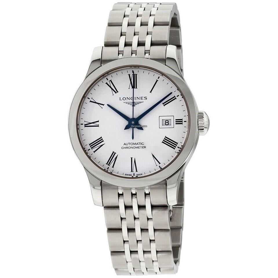 8F2EBD9C-1E7D-E5BC-A889-1E7ED792F35B.jpg Longines Women's L2.321.4.11.6 Record Stainless Steel Watch - Image 1