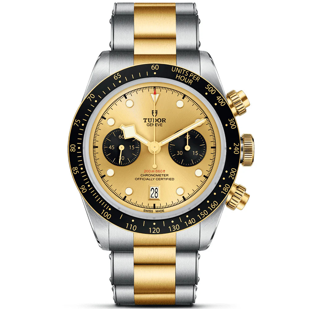 8F2F305A-98A7-ED67-2DF5-BD8755E860EE.jpg TUDOR Black Bay Chrono S&G Steel and 18ct Yellow Gold Bracelet Watch M79363N-0007 - Image 1