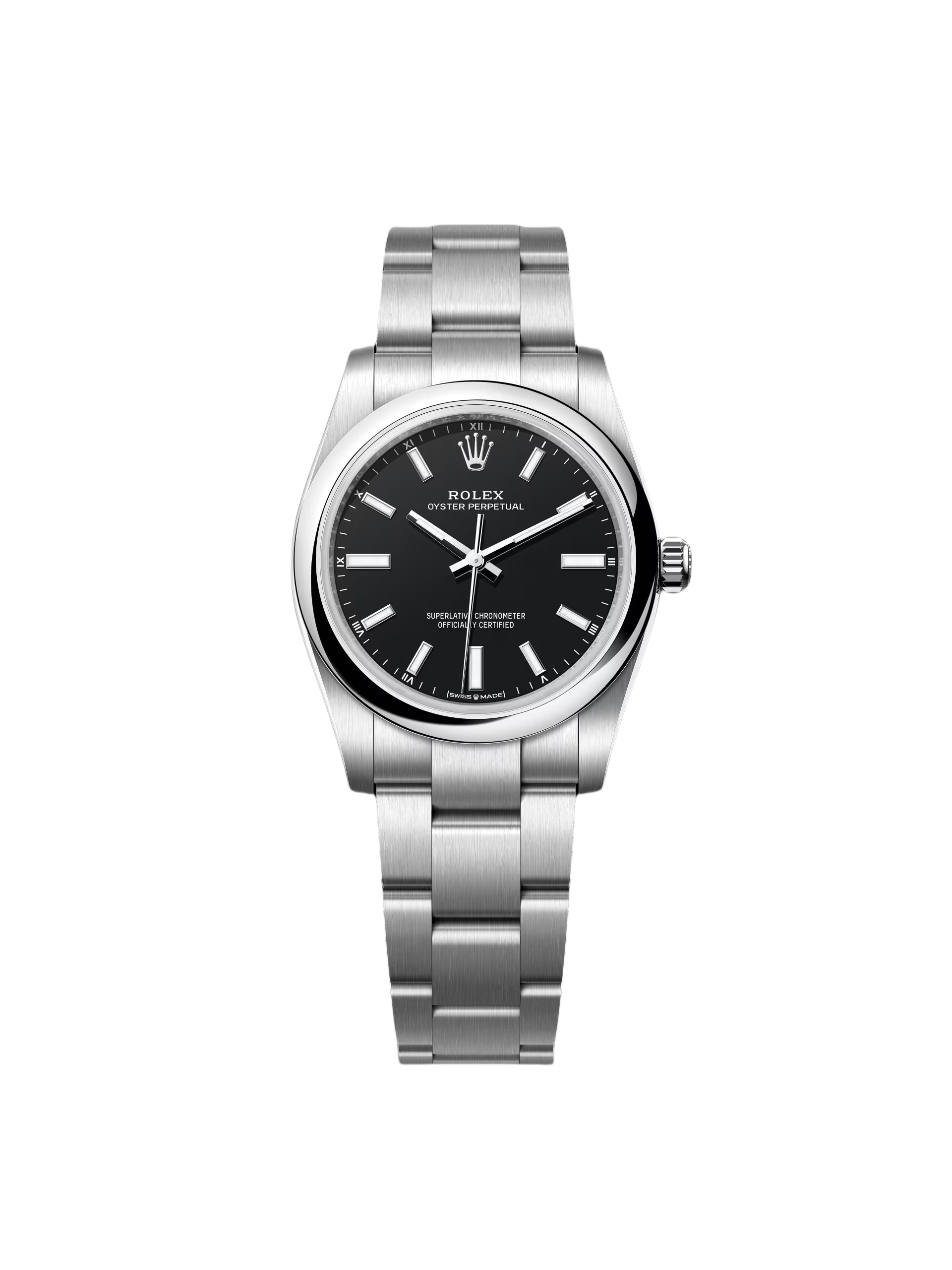 8F4DBDD2-7703-D1CF-70CE-DB4DBB18687F.png Rolex Oyster Perpetual 34mm 124200 Black Dial Oyster Stainless Steel Bracelet Watch - Image 1