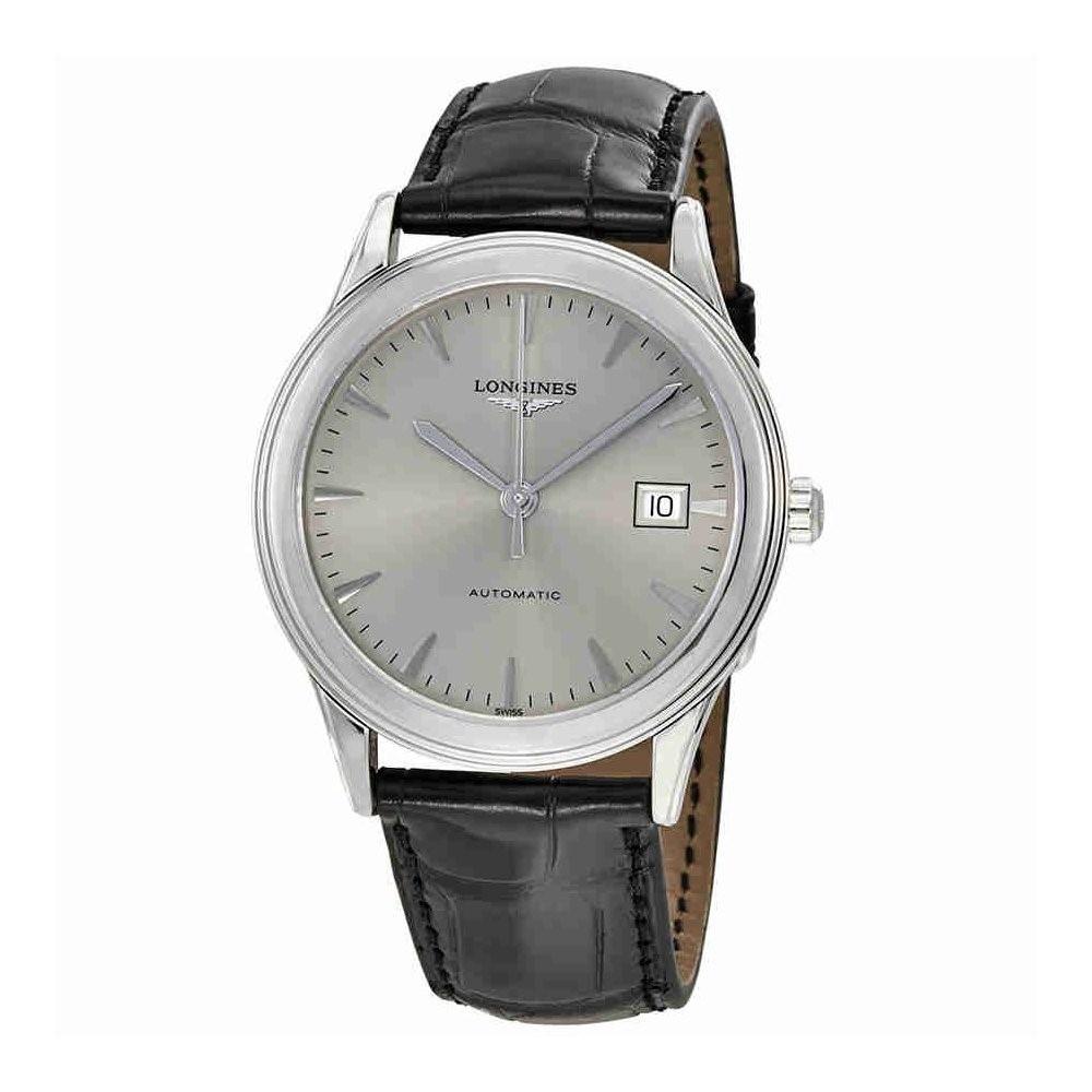 905CCA71-A451-B384-3DD5-5E2731E5E9AB.jpg Longines Men's L4.874.4.72.2 Flagship Black Leather Watch - Image 1