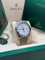 Rolex  Datejust 41mm  White Index Oyster Stainless Steel Men’s Watch - 126334 - Image 4