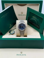 Rolex  Datejust 36mm 126284 Blue Jubilee Diamond Dial & Diamond Bezel, Stainless Steel Oyster Bracelet Watch - Image 11