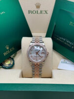 Rolex Datejust m278381-0025/0026 Mother-of-Pearl Diamond 31mm Dial Diamond-Set Bezel and Oyster Bracelet Watch - Image 11