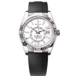 Rolex Sky-Dweller 42mm White Gold White Dial Oysterflex - 336239