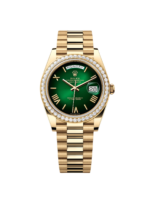 Rolex Day-Date President 40mm Yellow Gold Green Ombre Dial Diamond Bezel - 228348rbr