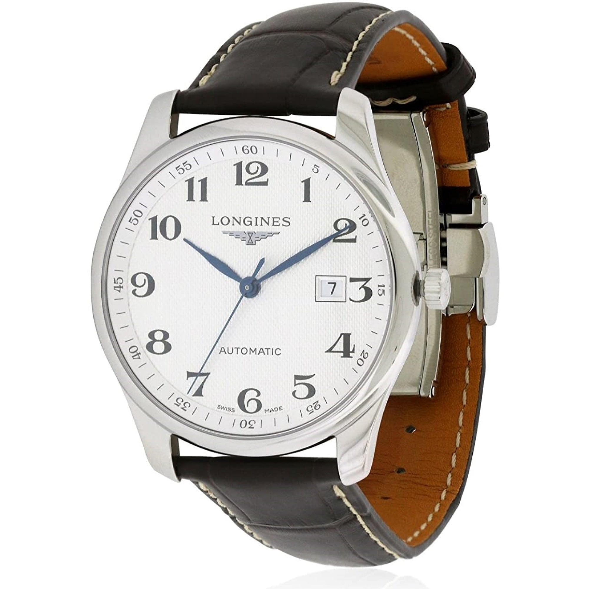 93055748-0649-C6B9-F9A0-A0524CF0475F.jpg Longines Men's L2.893.4.78.3 Master Collection Brown Leather Watch - Image 1