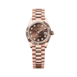 Rolex Lady-Datejust 28mm 279175 Chocolate Diamond-Set Dial President Everose Gold