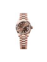 Rolex Lady-Datejust 28mm 279175 Chocolate Diamond-Set Dial President Everose Gold