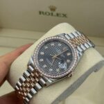 Rolex  Datejust 36mm 126281 Slate Fluted Motif Diamond Dial Diamond Bezel and Oyster Bracelet - Image 16