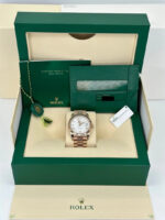 Rolex Day-Date President 40mm Everose Gold White Roman Dial - 228235 - Image 8
