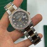 Rolex  Datejust 36mm 126281 Slate Fluted Motif Diamond Dial Diamond Bezel and Oyster Bracelet - Image 9