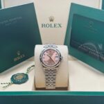 Rolex Datejust m278344-0033/0034 Pink Dial 31mm Domed Diamond Oyster Watch - Image 11