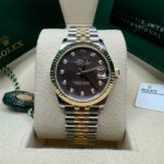 Rolex Datejust m278273-0023/0024 31mm Black Mother-of-Pearl Dial Stainless Steel and Yellow Gold Oyster Watch - Image 9