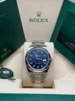 Rolex  Datejust 41mm Blue Fluted Motif Index Dial Jubilee Bracelet Watch - 126334 - Image 11