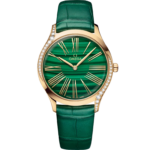 Omega De Ville Trésor 36mm Green Dial with Diamonds Moonshine™ 18k Rose Gold Strap 428.58.36.60.99.001