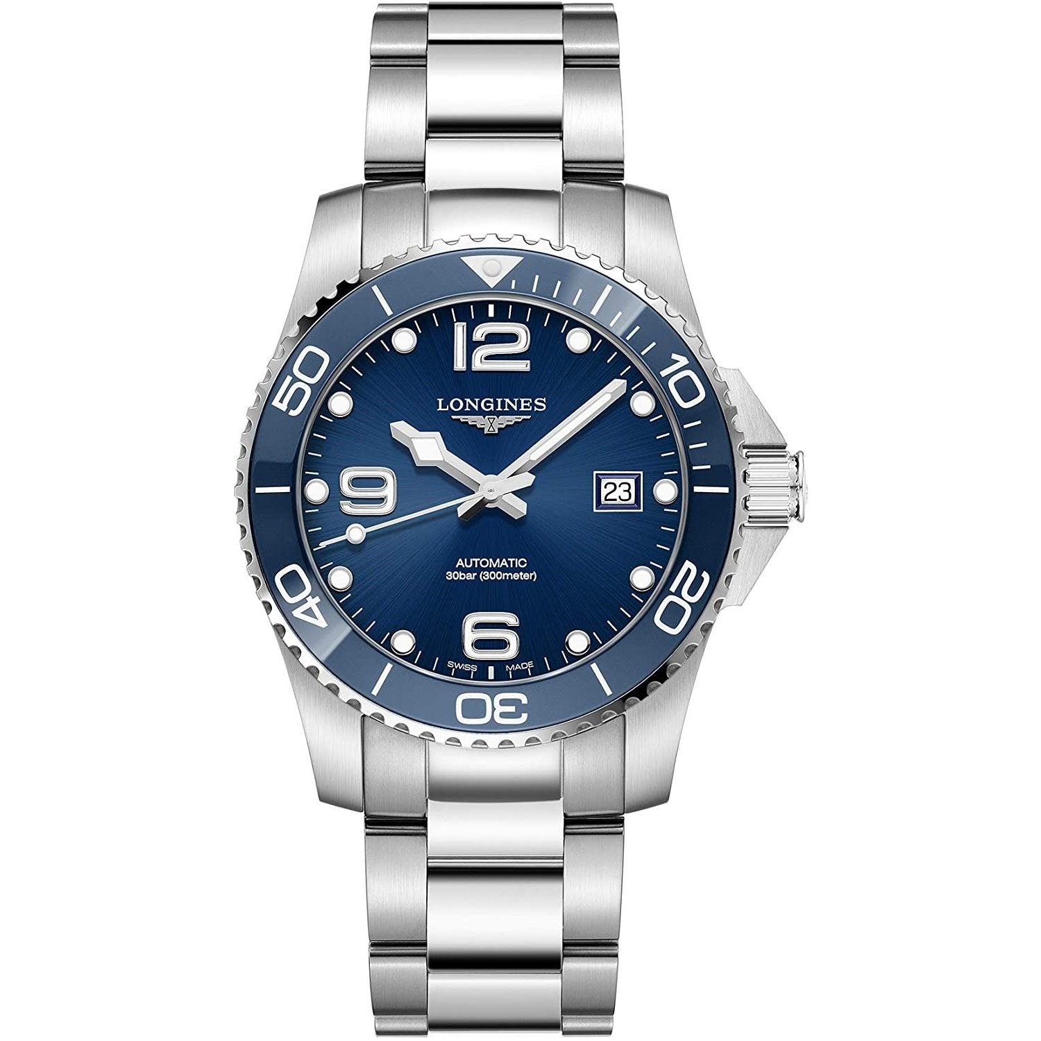 97D17EAF-46B7-1F6B-179D-ACD65654EB1A.jpg Longines Men's L3.781.4.96.6 HydroConquest Stainless Steel Watch - Image 1