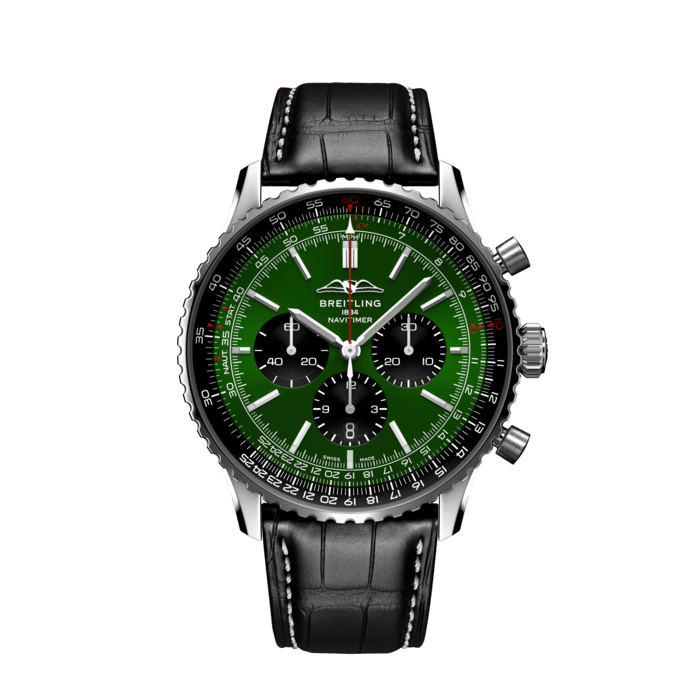 97E4D609-93CB-7334-09D3-8CF97C400063.png Breitling AB0137241L1P1 Navitimer B01 Green Dial - Νew - Image 1