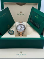 Rolex Datejust 41mm 126331 Silver Fluted Motif Dial Two Tone Stainless Steel & 18K Rose Gold Jubilee Bracelet Men's Watch - Image 12