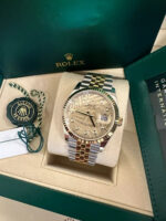 Rolex  Datejust 36mm 126233 Champagne Palm Motif Diamond Dial and Jubilee Bracelet Watch - Image 5