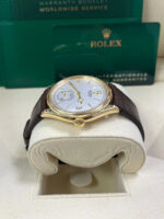 Rolex 1908 Yellow Gold White Dial Brown Alligator Strap - 52508-0006 - Image 5