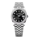 Rolex  Datejust 36mm 126284 Black Dial Jubilee bracelet