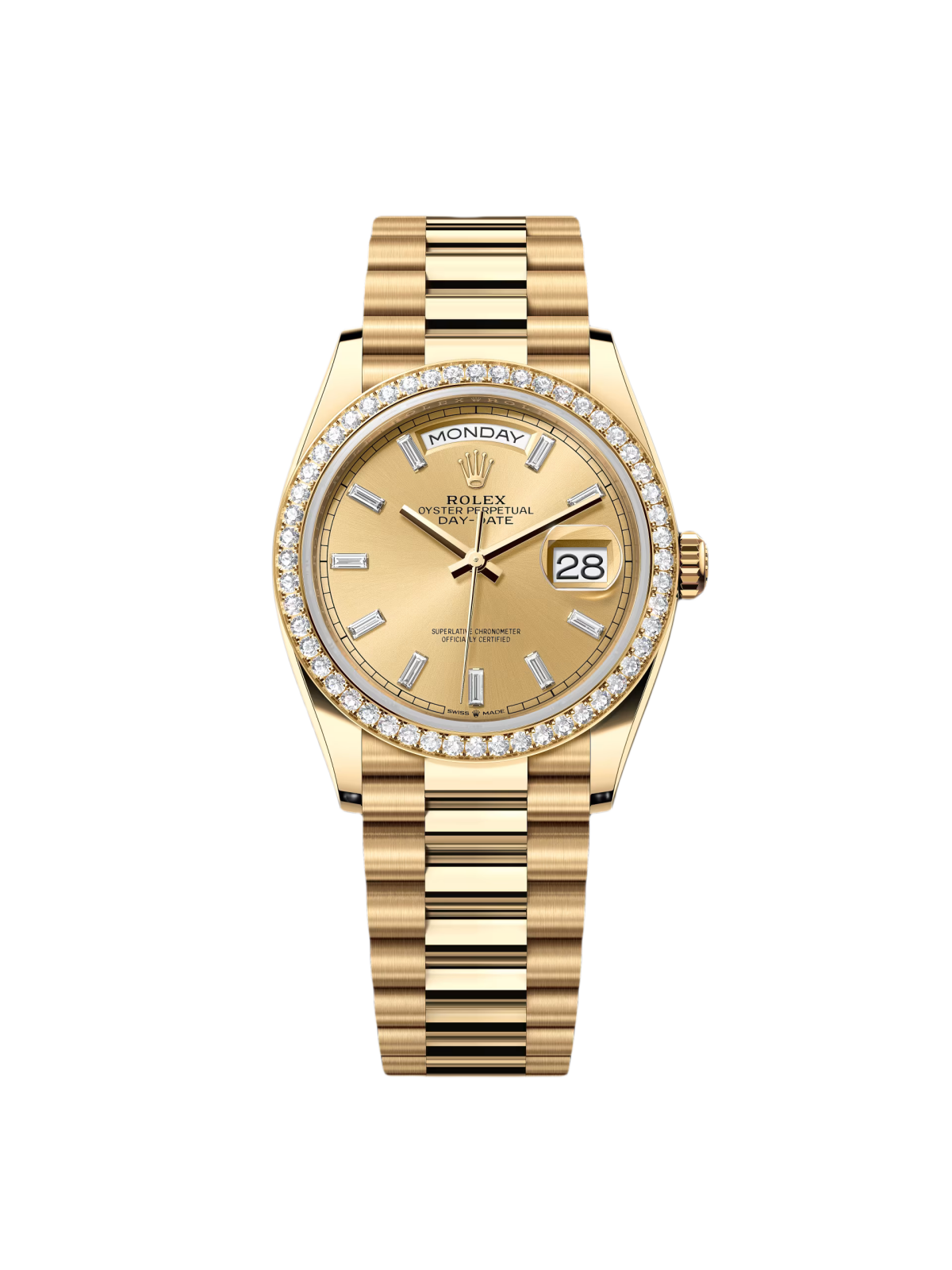 98CD38F2-94FA-2786-6533-77650D43959C.png Rolex Day-Date 128348RBR-0080 Champagne Diamonds Dial 36mm - Image 1