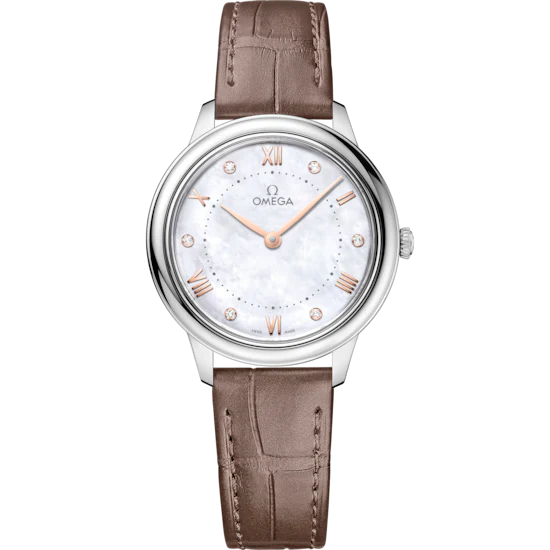 98F0A28A-3648-7A77-A4C6-A25E6DA87C7F.png Omega De Ville Prestige 30 mm White Dial with Diamonds Stainless Steel Strap 434.13.30.60.55.001 - Image 1