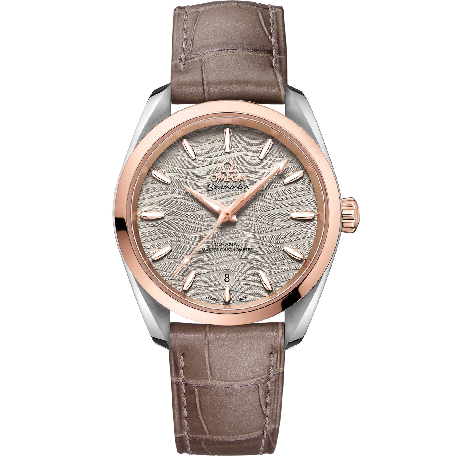 999CCE7D-6C56-7777-DAA9-B29E56F4218D.png Omega Seamaster Aqua Terra 150M 38 mm Grey Dial Stainless Steel and Sedna™ 18k Rose Gold Strap 220.23.38.20.06.001 - Image 1