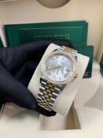 Rolex  Datejust 36mm 126283 Silver Dial Diamond Bezel Jubilee Bracelet Watch - Image 7
