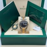 Rolex  Datejust 41mm Two-Tone Yellow Gold Fluted Bezel Black Index Dial Jubilee - 126333 - Image 11