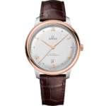 Omega De Ville Prestige 40 mm Silver Dial Stainless Steel and Sedna™ 18k Rose Gold Strap 434.23.40.20.02.001