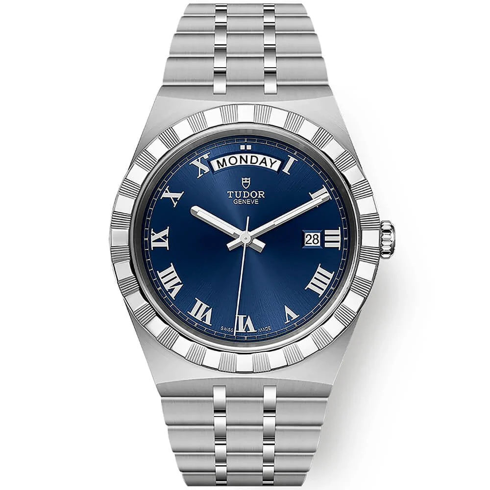 9B203F7E-283A-D9EA-506F-7449AE1D0025.jpg TUDOR Royal Date/Day 41mm Blue Roman Dial Men's Automatic Watch M28600-0005 - Image 1