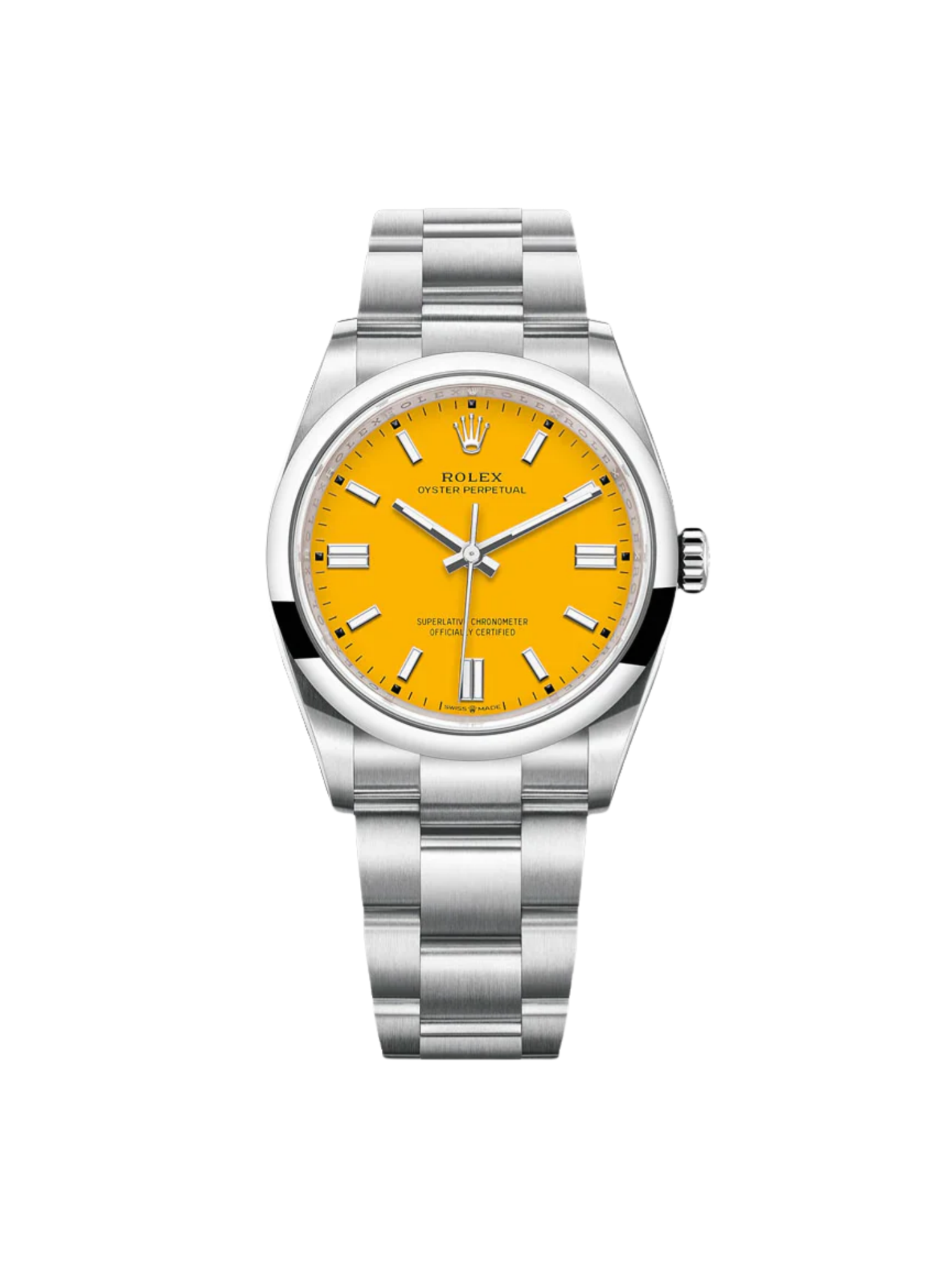 9B658412-4420-E568-3537-D1B813748BBB.png Rolex Oyster Perpetual 36mm 126000-0004 Yellow Dial Stainless Steel Oyster Bracelet - Image 1
