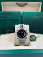 Rolex  Datejust 36mm 126200 Stainless Steel Black Dial Jubilee Watch - Image 12