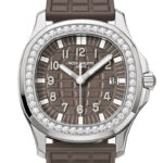 Patek Philippe Aquanaut Quartz Diamond Brown Dial Ladies Watch 5067A-023