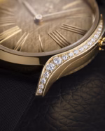 Omega De Ville Mini Trésor 26mm Yellow Dial with Diamonds Moonshine™ 18k Rose Gold Strap 428.57.26.60.99.001 - Image 4
