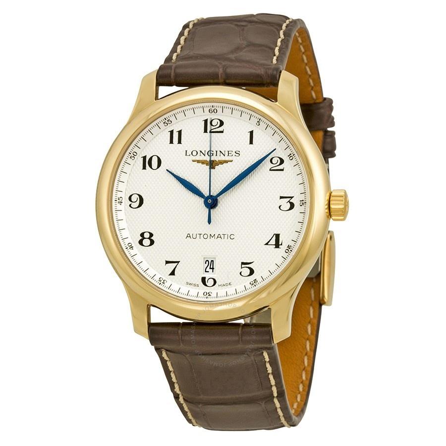 9D2CD734-DDD1-0D2B-0AEA-391A9210D46A.jpg Longines Men's L26286783 Master Collection 18kt Yellow Gold Automatic Brown Leather Watch - Image 1