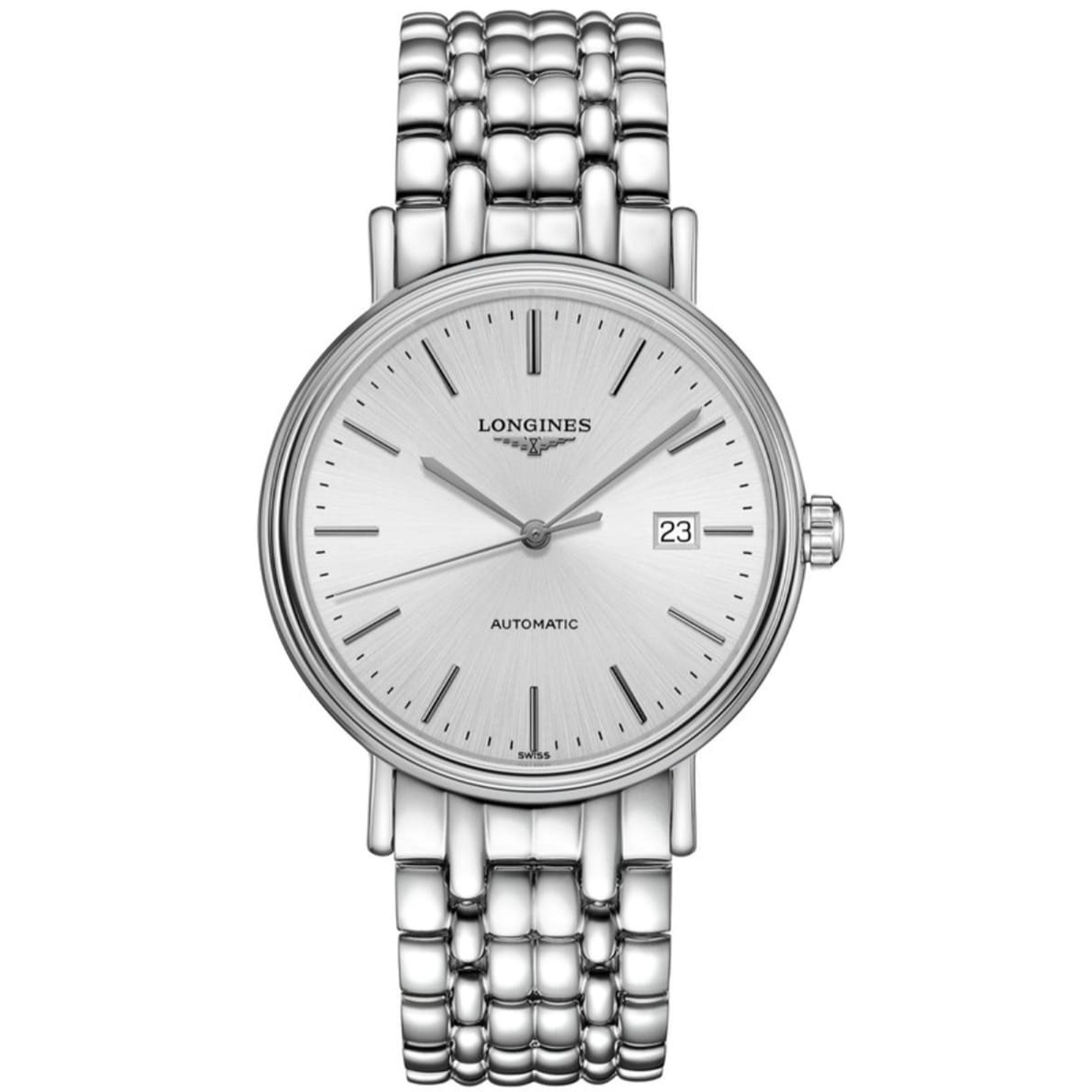9D31D4C5-E64E-FE4E-B12E-90132BC05E5C.jpg Longines Men's L4.922.4.72.6 Presence Stainless Steel Watch - Image 1