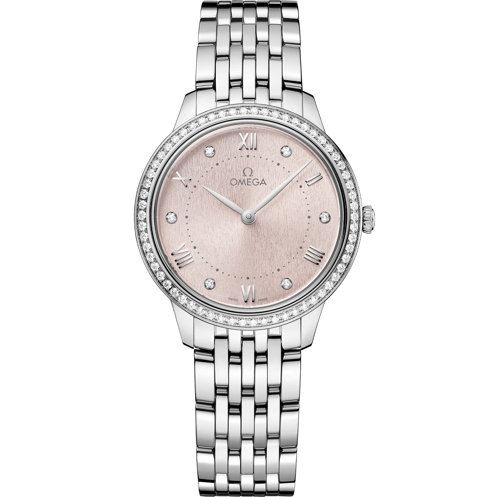 9D4D4649-8501-F0A6-B5F2-D59FF2F3D540.png Omega De Ville Prestige, Stainless Steel and Diamond-set, 30mm Quartz 434.15.30.60.52.001 - Image 1