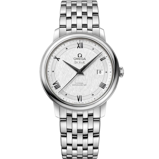 9E0294CF-6DAC-4171-ECAF-FA9534845F04.png Omega De Ville Prestige 39.5mm Silver Dial Stainless Steel Bracelet 424.10.40.20.02.005 - Image 1