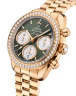 Omega Speedmaster 38 Green Dial 38mm with Diamonds Moonshine™ 18k Rose Gold Bracelet 324.55.38.50.60.001 - Image 3