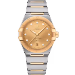 Omega Constellation 39mm Yellow Dial with Diamonds Stainless Steel and Sedna™ 18k Yellow Gold Bracelet 131.20.39.20.58.001