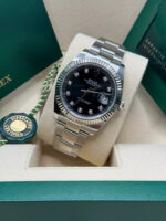 Rolex  Datejust 41mm 126334 Black Diamond Oyster Stainless Steel Mens Watch - Image 9