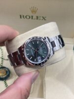 Rolex Datejust m278344-0019/0020 Mint Green Dial 31mm Domed Diamond Oyster Watch - Image 12