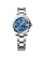 Rolex Datejust m278344-0037/0038 Blue Floral Motif Dial 31mm Oyster - Image 2