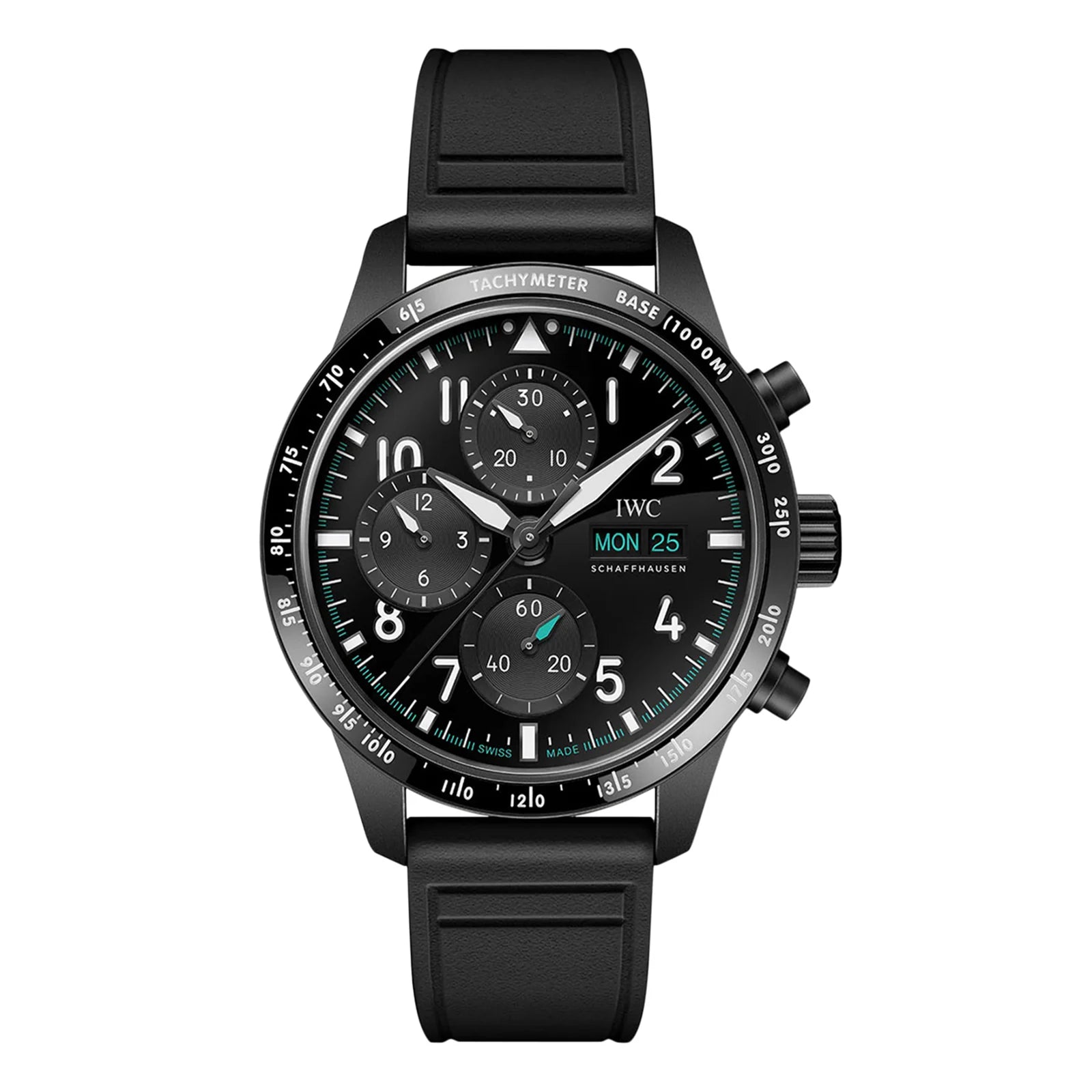 A317B22C-BF00-774A-55F3-FF8C158C6E90.jpg IWC Pilot Performance Chronograph 41mm Mercedes AMG Petronas Formula OneTM Team Mens Watch Black Rubber IW388306-340 - Image 1